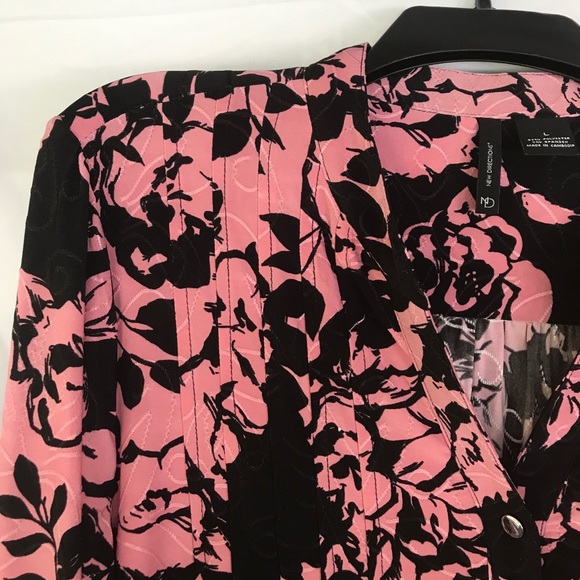 New Directions Top, Pink/Black, Sz Lg - Picture 3 of 9